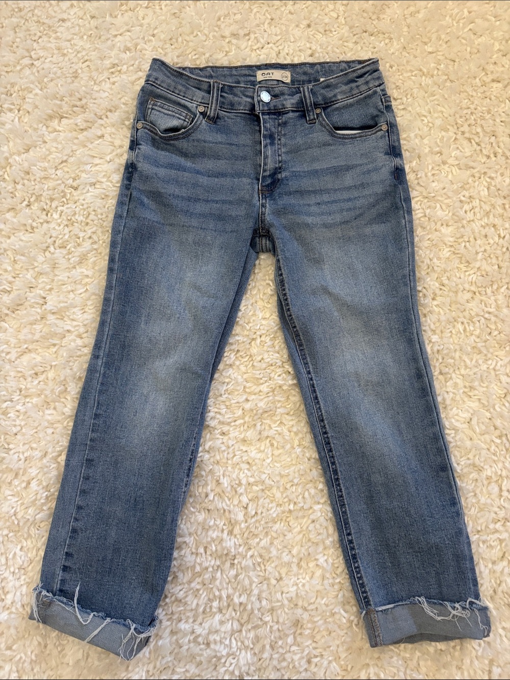 NWOT Oat New York Cropped Ankle Jeans - Medium Blue Wash
